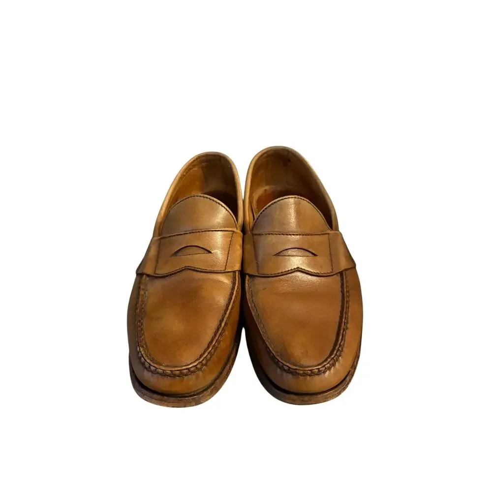 Allen Edmunds Paxton Brown Leather Penny Loafers Size 9C